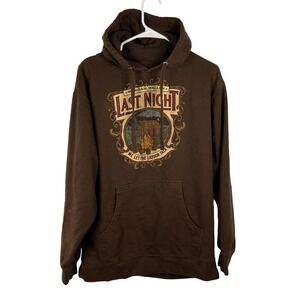 Morgan Wallen Last Night Hoodie Brown Independent Trading Co Men's Large Country